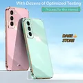 Casing for Samsung Galaxy S21+ Solid Color Straight Edge 6D Plating Phone Case Soft Cover