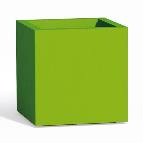 Harz-Blumentopf eckig h 40 mod. Cube 40x40 cm Grün