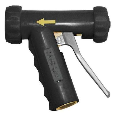 SANI-LAV N81B Pistol Grip Spray Nozzle, 3/4" Female, 150 psi, 5.3 gpm, Black