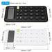 Desk Basic Cute Calculator 2pcs Calculators Battery Powered 12 Digit White Black - White, Black