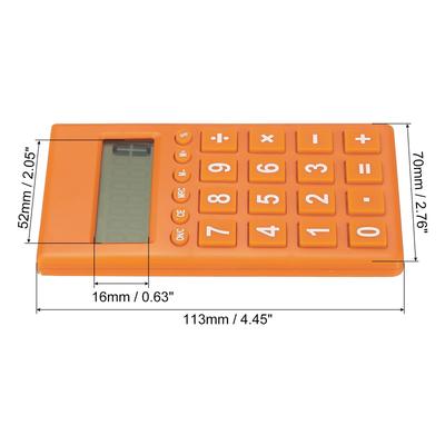 Desktop Calculator 8 Digit LCD Display Desk Calculator Style 2 Orange