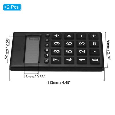 Desktop Calculator 2pcs 8 Digit LCD Display Desk Calculator Style 2 Black