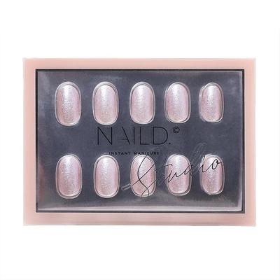 NAILD Glitter Round Kunstnägel Nude Image