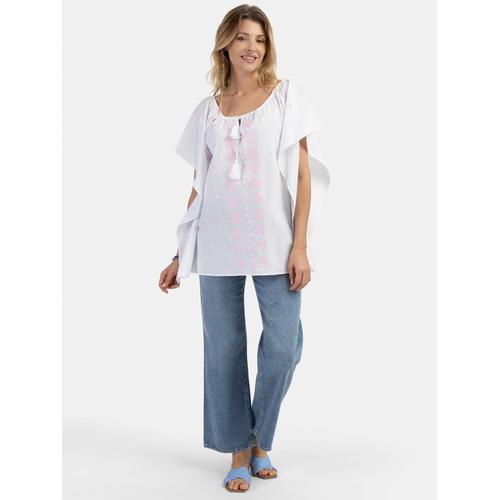 Usha Poncho Damen weiß, XL