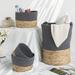 HUFTGOLD 4 Piece Woven Laundry Hamper Wicker/Rattan/Fabric in Gray | 19.7 H x 14.6 W x 14.6 D in | Wayfair HG0007ALEE-WF