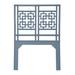 David Francis Furniture Palm Springs Open-Frame Headboard Wicker/Rattan in Blue | 60 H x 42 W x 1.5 D in | Wayfair B4100-T-S166