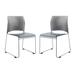 National Public Seating Armless Stackable Chair Vinyl/Metal in Gray/Blue | 30.75 H x 20 W x 19.25 D in | Wayfair 8742-12-02/2