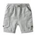 B91xZ Boys Shorts Kids Toddler Baby Girls Boys Solid Spring Summer Shorts Clothes Grey Sizes 3-4 Years