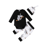 Gwiyeopda Newborn Baby Boy Koala Outfit Set Long Sleeve T-shirt and Long Pants Clothes Set with Hats
