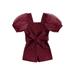Sprifallbaby Kids Baby Girls Shorts Jumpsuit Summer Ribbed Mesh Short Sleeve Romper Playsuit with Belt for Toddler 6M-4Y