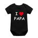 Back to School Savings Clearance Zpanxa Toddler Kids Baby Boys Girls Romper Summer Cute Cotton Heart Letter Print Tee Tops Casual Short Sleeve Jumpsuit Clothes Black