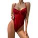 wybzd Women Summer Casual See-through Camisole Bodysuits Jumpsuits Mesh Sleeveless Romper Clubwear Streetwear Wine red L