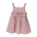 Rovga Fashion Dresses For Girls Children Kids Sleeveless Bowknot Corduroy Princess Dress Suspender Skirt Outfits Clothes