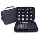 Large Capacity USB Flash Pen Drive Storage Holder/Memory Card SD SDXC SDHC Card Holder Case/External Hard Drive Carrying Case/Universal Electronic Accessories Organizer Black