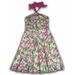 Lilly Pulitzer Dresses | Lilly Pulitzer Vintage Silk Laurel Floral Halter Below Knee Midi Summer Dress 8 | Color: Green/Pink | Size: 8