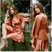 Free People Dresses | Free People Strike A Pose Silk Mini Dress | Color: Orange | Size: 6