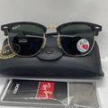 Ray-Ban Accessories | Brand New Unisex Style Club Master 3016 Black/Gold With Green Polarized Lenses | Color: Black/Gold | Size: 51-21-145