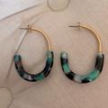 Anthropologie Jewelry | Anthropologie Earrings | Color: Gold/Green | Size: Os