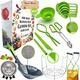 Supa Ant Canning Supplies Canning Kit: Canning Rack, X-Large Ladle, Measuring Cups, Canning Funnel, Tongs, Jar Lifter, Lid Lifter, Bubble Popper, 90x Labels - Canning Supplies Starter Kit