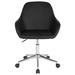 Flash Furniture Cortana Contemporary Home & Office Mid-Back LeatherSoft Swivel Chair Upholstered/Metal in Black/Brown | Wayfair DS-8012LB-BLK-GG