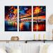 Latitude Run® Colorful San Francisco III Colorful San Francisco III - Cityscapes - 3 Piece Print on Canvas in White | 28 H x 36 W x 1 D in | Wayfair