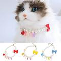 UDIYO Pet Pearl Collar 1 Pack Dog Pearls Necklace Collar Adjustable Pearl Dog Necklace with Rhinestone Pendant for Small Dogs Cats Puppy Kitten