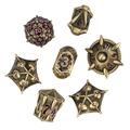 Cusdie Metal DND Dice Set 7 die Metal Polyhedral D&D Dice Set Dragon Theme Dice for DND Dungeons and Dragons TTRPG Role Playing Games