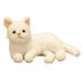 Cartoon Cat Stuffed Toy Plush Pillow Super Soft Cotton Eco-friendly Plush Toy for Baby Hugging Plush Toy White