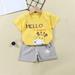 2Pcs Baby Girls Outfit Clearance Toddler Kids Baby Boys Girls Fashion Cute Short Sleeve Puppy Print Casual Suit