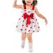 Herrnalise Toddler Baby Girl Summer Dress Sleeveless Ruffle Straps A Line Halter Floral Print Pullover bowknot Beach Dress One Piece Outfits Pleated Short Dresses(1-4Y)Red