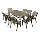 Oakland Living Ornate Mesh Lattice Aluminum 9 Piece Patio Dining Set