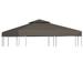 vidaXL 2-Tier Gazebo Top Cover 1 oz/ftÂ² 9.8 x9.8 Taupe