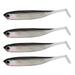 huanledash 4Pcs Fishing Lures Simulated Realistic Fish Eyes Handmade Anti-break Angling PVC T Tail Hollow Fishing Baits Fishing Accessories