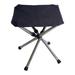 PRINxy Stainless Steel Telescopic Folding Stool Outdoor Folding Chair Portable Fishing Stool Camping Stool Camping Mazar Black