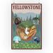 Yellowstone Collage - Lantern Press Original Poster (16x24 Giclee Gallery Print Wall Decor Travel Poster)