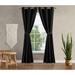 Window Curtain Panels with Tiebacks by Jessica Simpson Grommot Textured Light Filtering Black 38 x 96