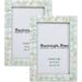 Handicrafts Home Decorative Photo Picture Frame 4 x 6 Green Mother of Pearl - Handmade Gift - Pack of 2