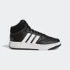 Sneaker ADIDAS SPORTSWEAR "HOOPS MID 3.0 K", Gr. 35, schwarz-weiß (core schwarz, cloud weiß, grau six), Textil, Synthetik, sportlich, Schuhe