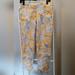 J. Crew Pants & Jumpsuits | J. Crew Sz00 Banana White Paisley Prints Skinny Leg Lowrise Litewash Dress Pants | Color: Black/Yellow | Size: 00