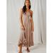 Free People Dresses | Free People Adella Corset Maxi Dress Brown Hazelnut | Color: Brown | Size: S