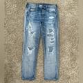 American Eagle Outfitters Jeans | American Eagle Tomgirl Ripped Destroyed Denim Jeans | Color: Blue | Size: 4