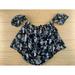 American Eagle Outfitters Tops | American Eagle Women's Off The Shoulder Floral Top Black Size Xs | Color: Black | Size: Xs