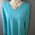 Columbia Tops | Columbia Tee Shirt Womens Small Turquoise Blue V-Neck Long Sleeve Top Tshirt | Color: Blue | Size: S