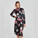 Zara Dresses | Nwt Zara Women Printed Midi Dress With Mandarin Collar | Color: Black/Red | Size: S