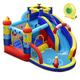 Maxmass Inflatable Bouncy House, Kids Water Castle with Slide, Climbing Wall, Splash Pool, Water Cannon and Target Game, Jumping Bouncer Playhouse for Indoor Outdoor (6-in-1 with Blower)