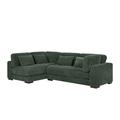 Brown Sectional - Ebern Designs Basilius 107" Wide Right Hand Facing Corner Sectional Corduroy | 33 H x 107 W x 68.5 D in | Wayfair
