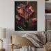 Red Barrel Studio® Red Gladiolus Flowers II - Unframed Print on Wood Metal in Brown/Green/Pink | 32 H x 24 W x 1 D in | Wayfair