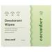 Dew Well - Refresh Deodorant Wipes - Cucumber Scent - 50 Individually Wrapped Wipes