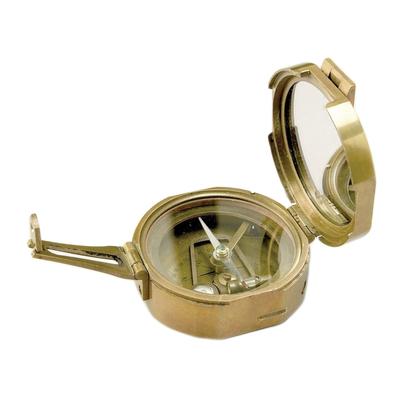 3 Inch Diameter Handheld Brass Nautical Compass - 1.5 X 3 X 3 inches