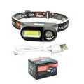 6 LEDs Rechargeable Headlamp Flashlight Rotatable Super Bright Head Torch USB Charging Head Lamp for Outdoor Running Camping Hiking Walking with Cable No Battery Included (Black)